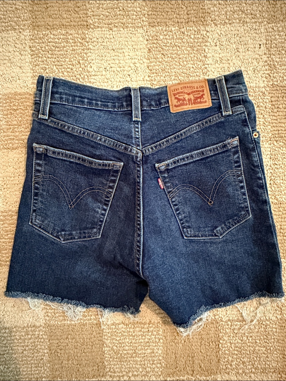 Levi’s Dark Blue Denim Cutoff Shorts